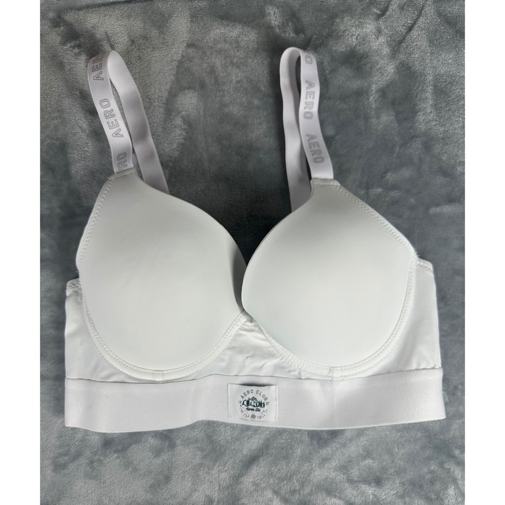 Aeropostale Bra Womens 34C White Aero Club Apres Ski Push Up‎ Padded